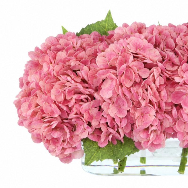 Faux Floral in Vase, White