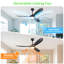 Ventilateur de plafond intelligent de 60 pouces avec 2 lumières, 2 pales en ABS, moteur à courant continu réversible pour ferme de chambre à coucher-126322336-126322335