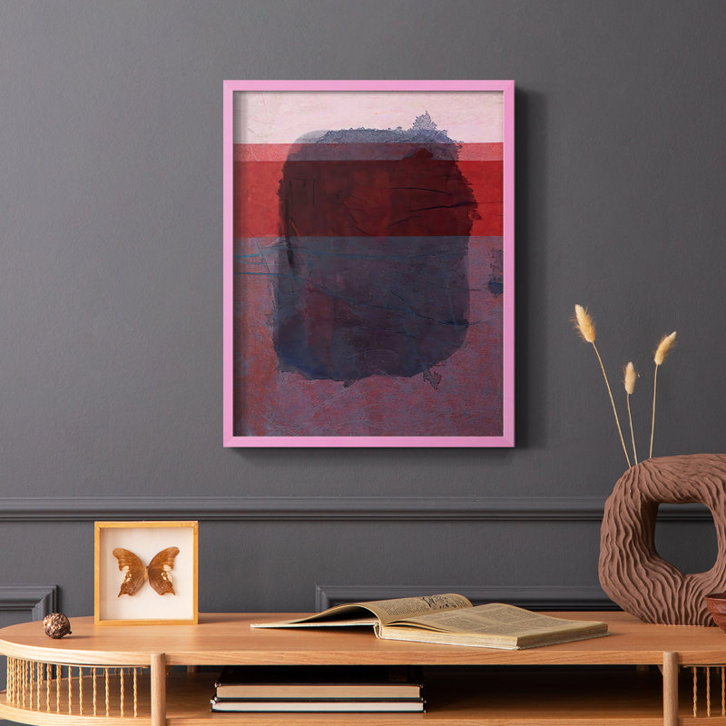 «Souvenir de Rothko I», reproduction encadrée - bois massif, Cadre simple noir, H 20 po x l 16 po