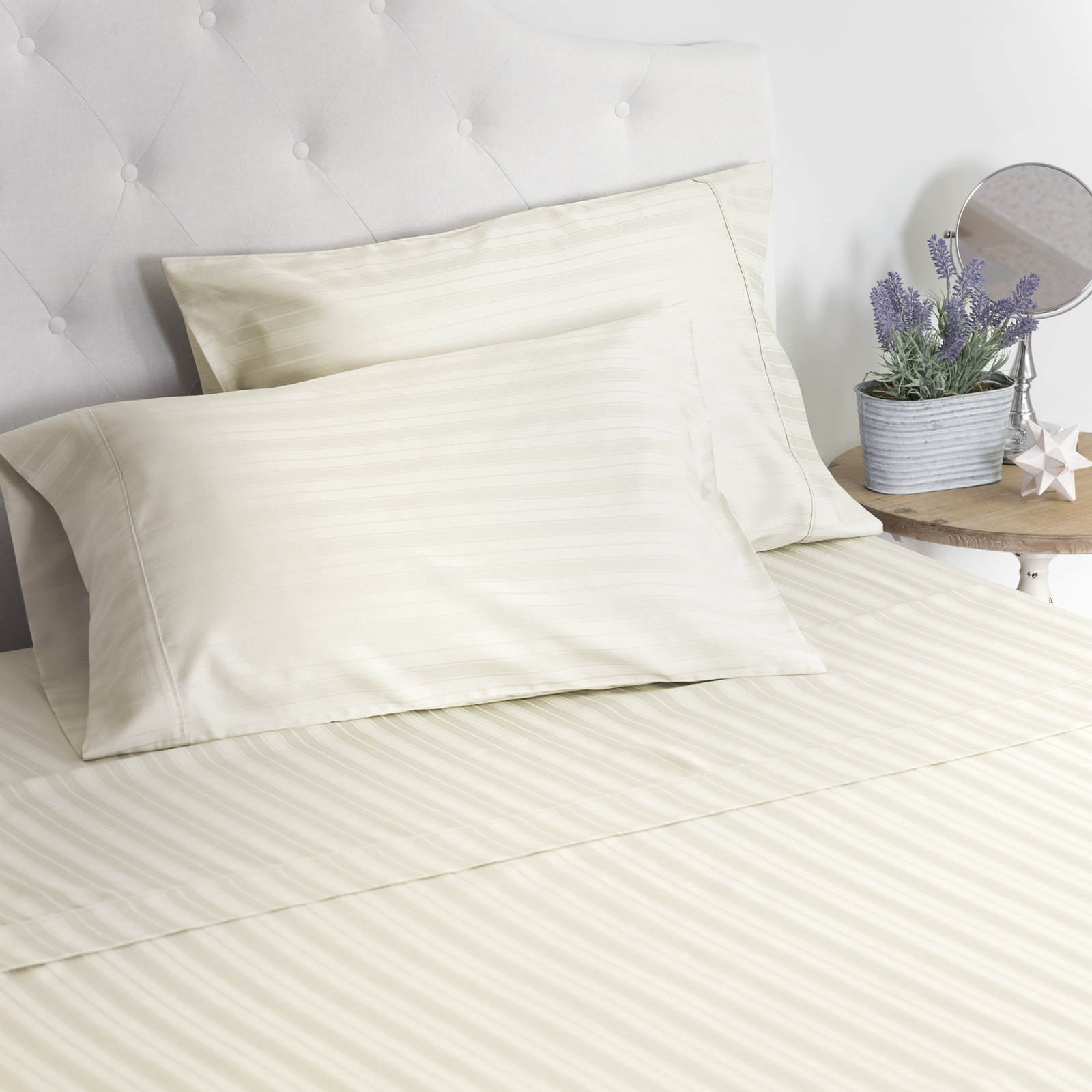 Zander Cotton Sheet Set, Full, Ivory
