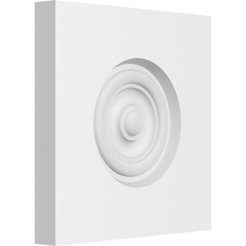 Standard Sedgwick Bullseye Rosette with Square Edge, 6" H x 6" W x 0.75" D