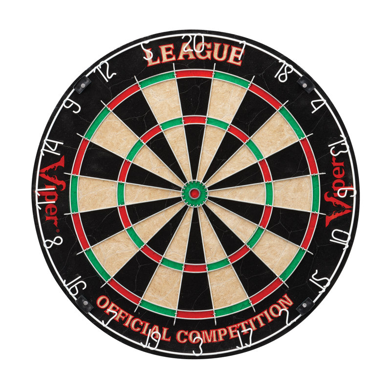 Ensemble de jeu de fléchettes en sisal Viper avec support, jeu de fléchettes, tableau de pointage illuminé et fléchettes