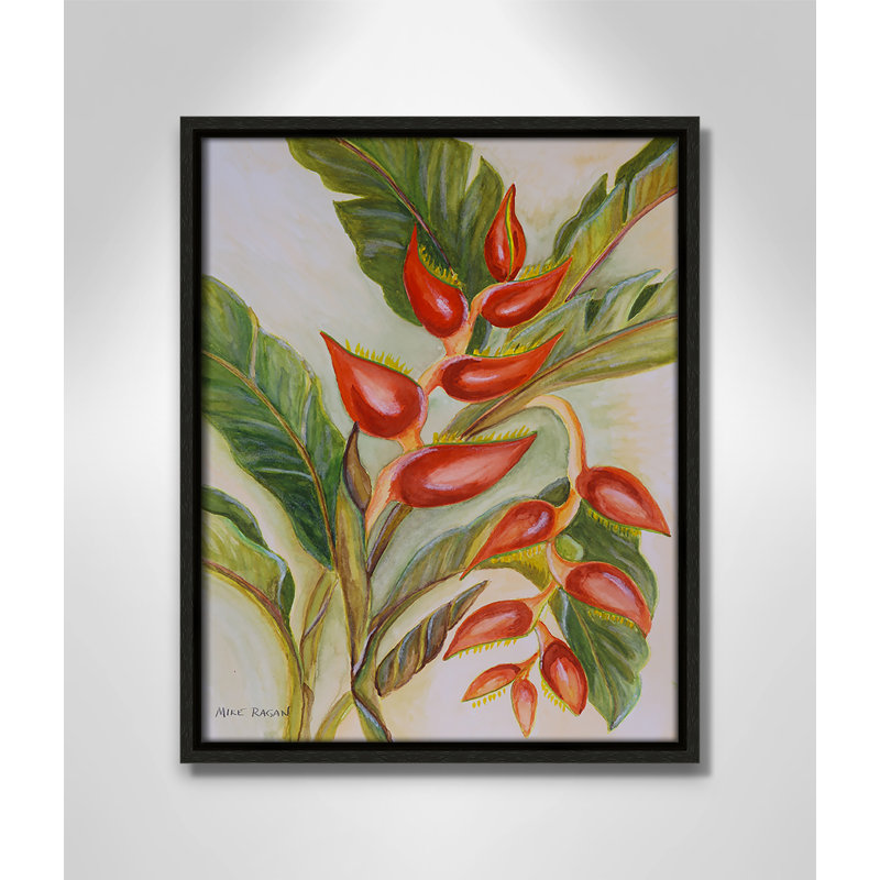 Imprimé Heliconia par Mike Ragan pour , Espresso, H 15,5 po x l 12,5 po