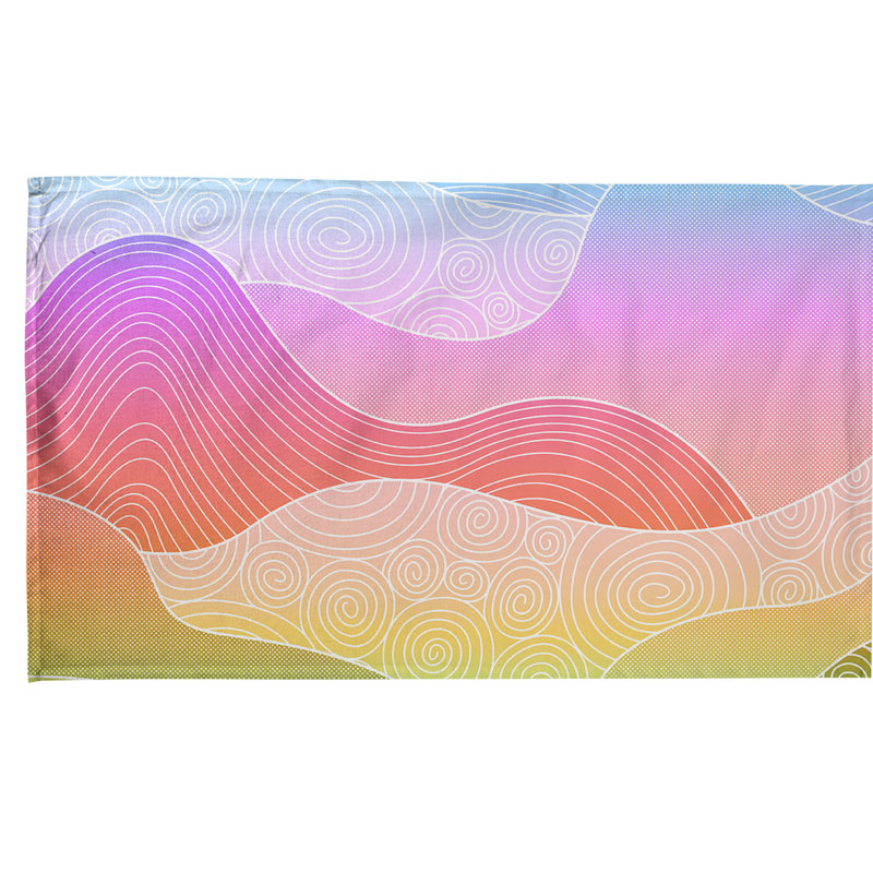 Tea Towel Kitchen Towel, Cotton Twill, Yellow/Pink