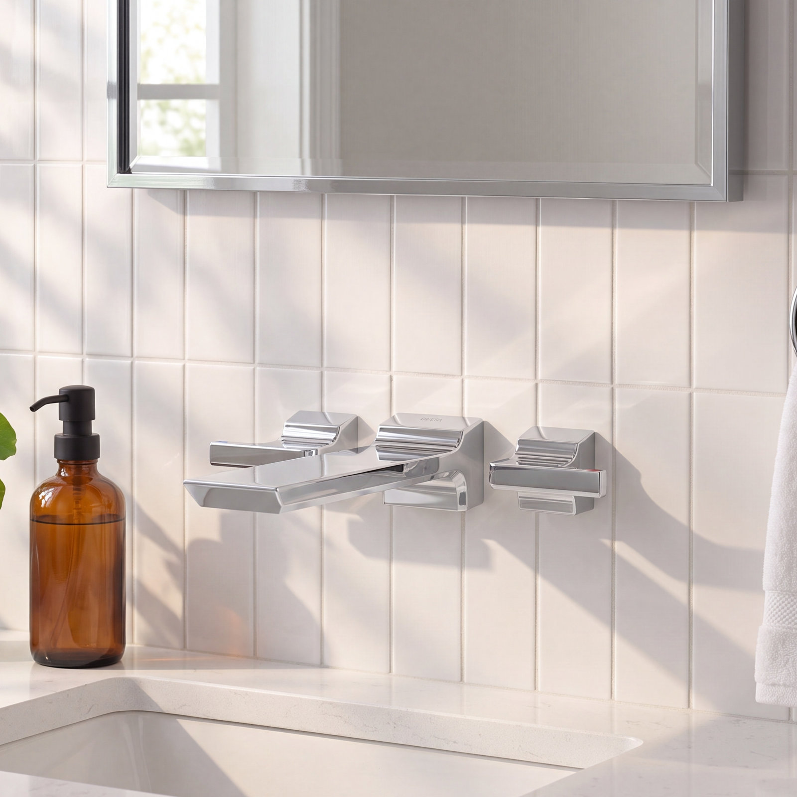 Pivotal® Wall-Mounted Tub Filler Trim, Chrome