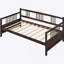 Lit de jour moderne en bois massif, design multifonctionnel