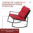 2 - Person Outdoor Dining Set, 3-Piece Outdoor Rattan Rocking Bistro Set with Cushions and Glass Coffee Table-1480451903-1480451897