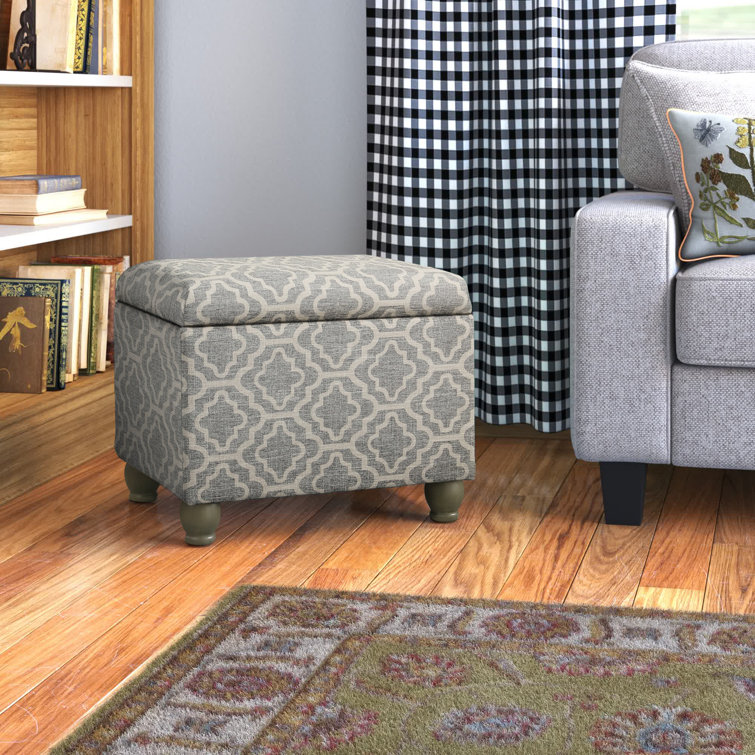 Repose-pieds rectangulaire avec rangement en polyester 22 po Arath
