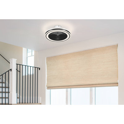 18.9 Inch Ceiling Fans Flush Mount Ceiling Fan Bedroom Ceiling Fan with Lights and Remote