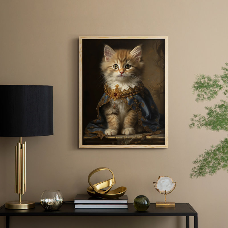 ANIMALS Series CXC III, reproduction encadrée - bois massif, H 11 po x l 9 po