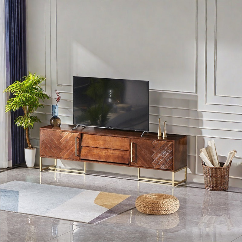 Meuble télé de style nordique, L 70,87 po