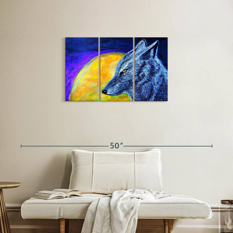 Brampt Blue Coyote, 20" H x 33" W