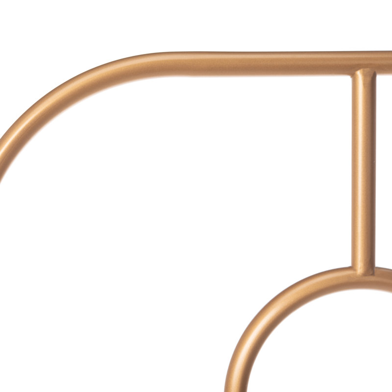 Magdeline Metal Headboard, Full, Gold