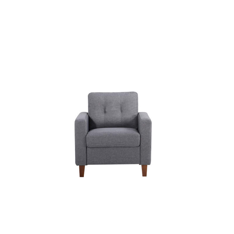 Castiglione Upholstered Armchair, Dark Gray