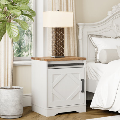Table de chevet 1 tiroir avec armoire Glenford Gwendoline