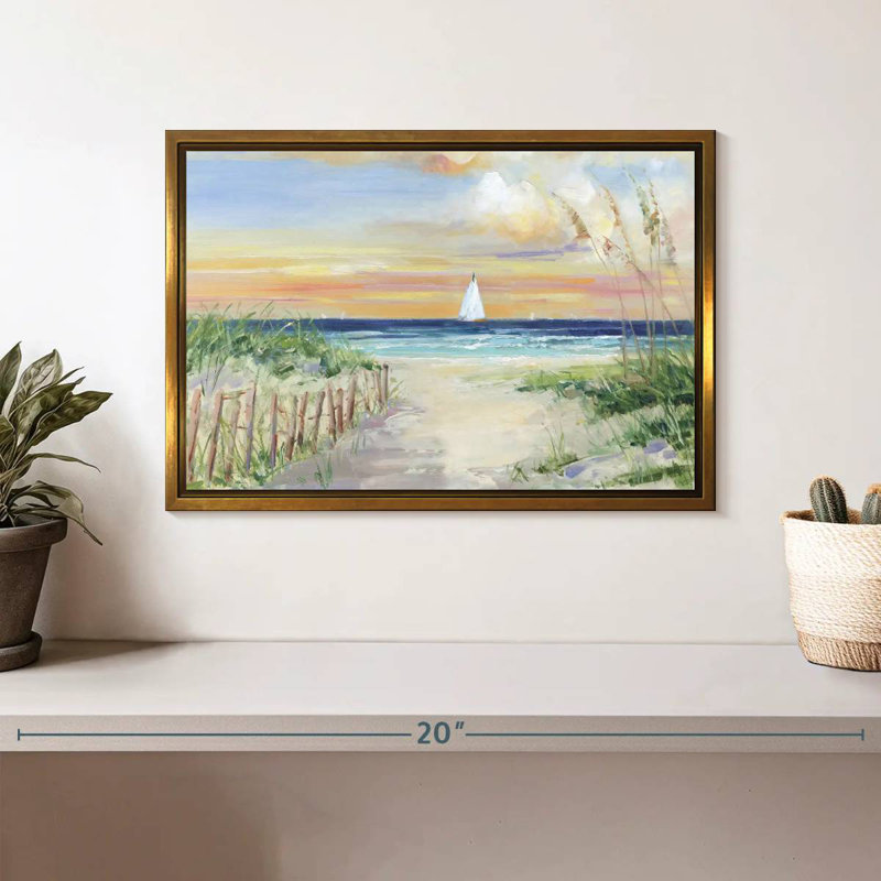 Mettez les voiles II, Cadre flottant doré, 13 po x 9 po