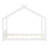 Full House Floor Bed With Support Slats, Solid Wood House Bed Frame For Kids, No Box Spring Needed And Opening Constructure, White-947451817-947451813