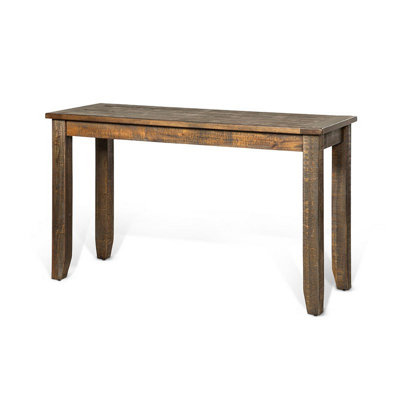 Table de canapé Flint, structure en bois d'acajou brun foncé, 48 pouces rectangulaire