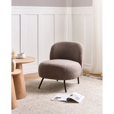 Upholstered Boucle Armchair