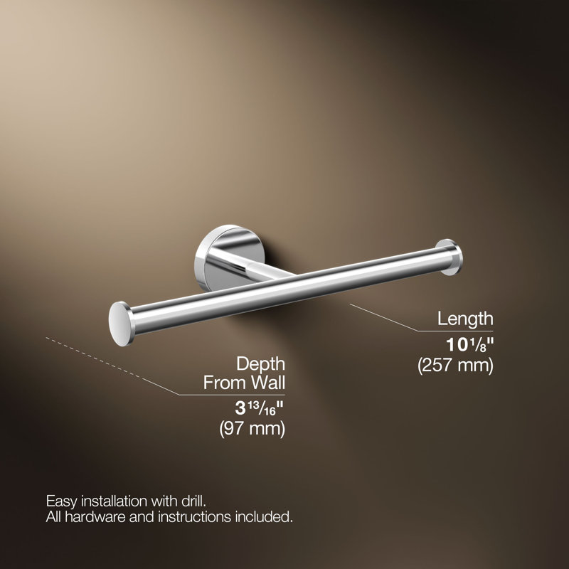 Double Toilet Tissue Holder, Polished Chrome