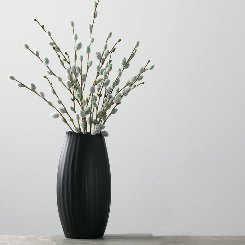 Antonett Ceramic / Porcelain Table Vase, Black