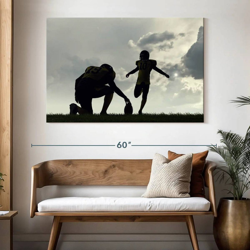Silhouette de football Sirci, H 34 po x l 51 po