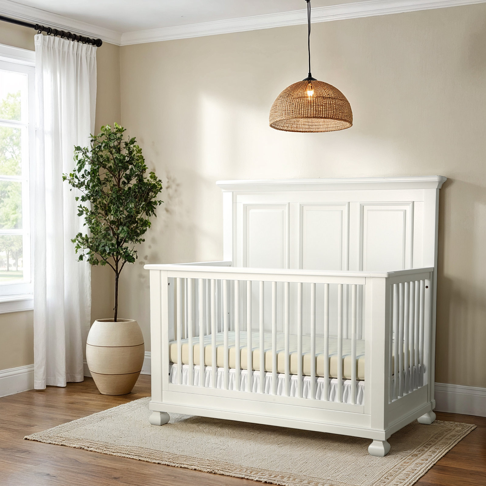 4-in-1 Crib, White