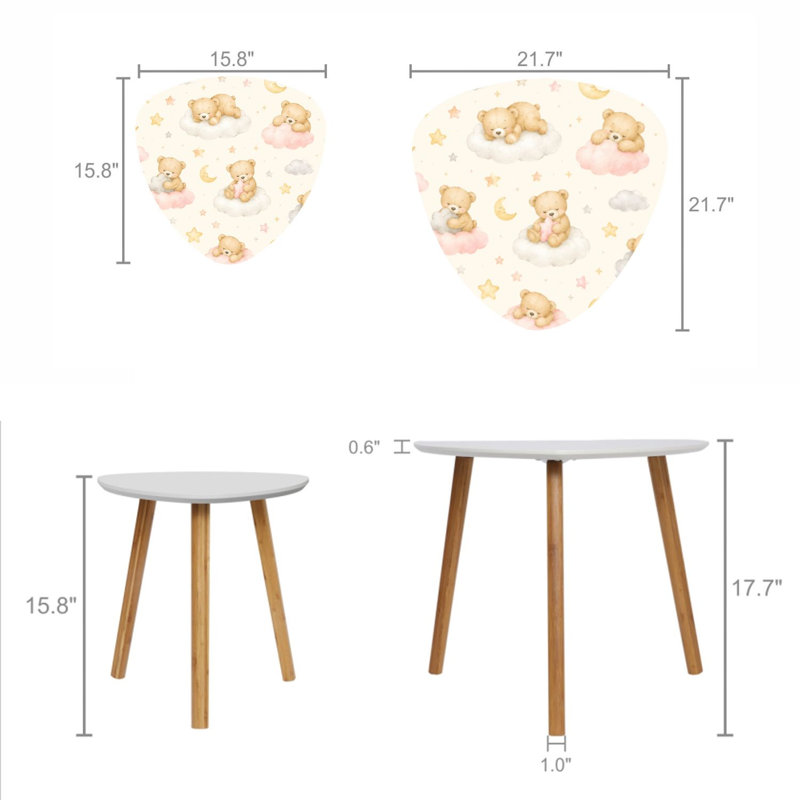 Ensemble de 2 tables gigognes Triangle Nesting