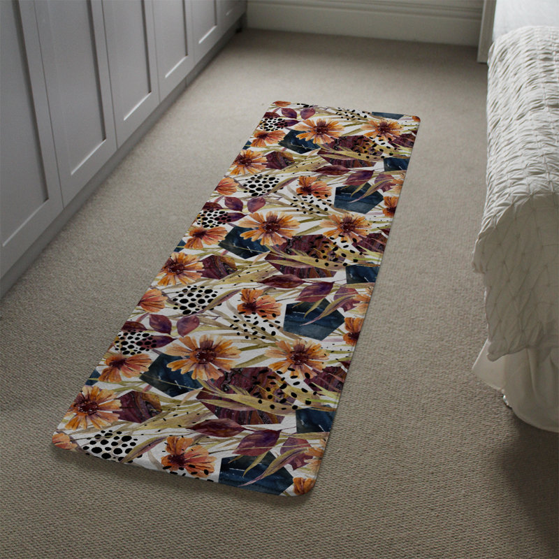 Runner Martine Floral Shag 68cm X 235cm Area Rug