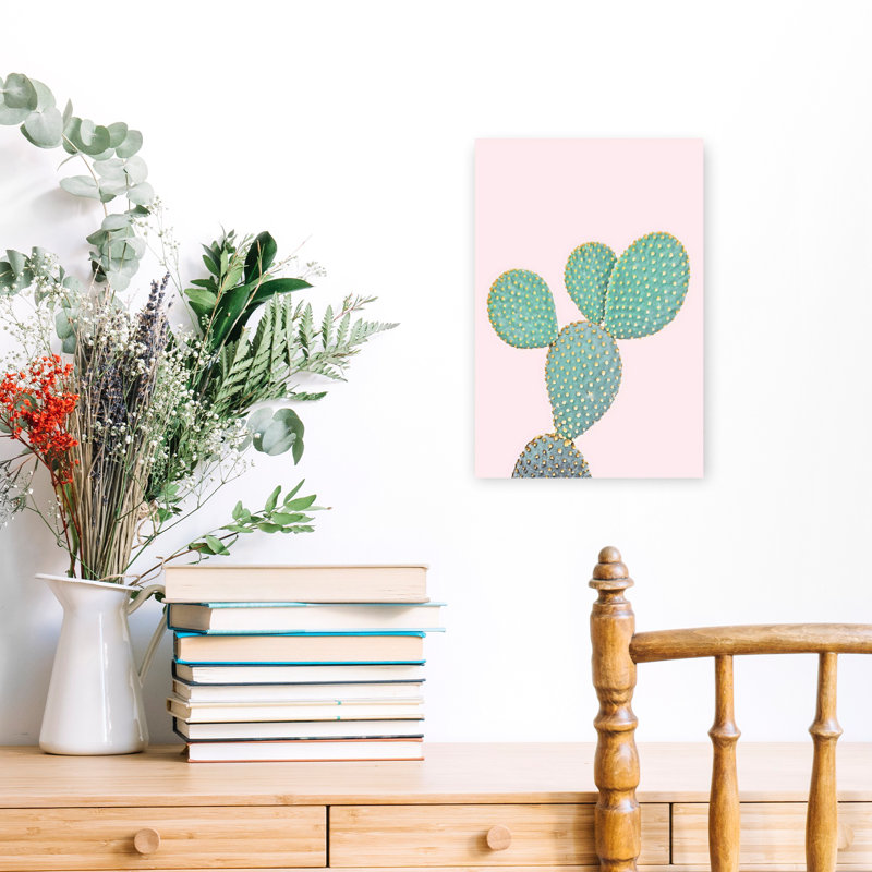 Art mural abstrait rose, H 18 po x l 12 po