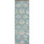 Tapis oriental en polypropylène tissé à la machine en turquoise / gris / jaune-783803551
