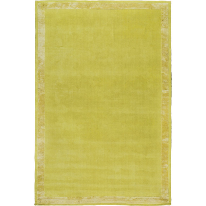 Farrow & Ball Silk Border Melrose Yellow Area Rug, Rectangle 8' x 10'