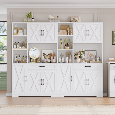 Armoire de salle de bain autoportante avec tiroir central 70,8 po Nechemya
