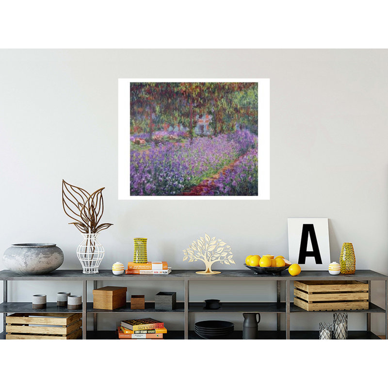 Le jardin de l'artiste à Giverny par Claude Monet - Estampe numérique, H 32 po x l 40 po
