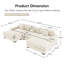 Canapé modulaire surdimensionné de 130 po avec conception ergonomique et accoudoirs larges-1215668967