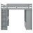 Jameslee Loft Bed with Large Shelves, Writing Desk and LED Light-603243456-603243457