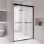 Porte de douche coulissante double semi-sans cadre 44 x 48 po x H 72 po avec verre trempé de 1/4 po (6 mm)-119849798