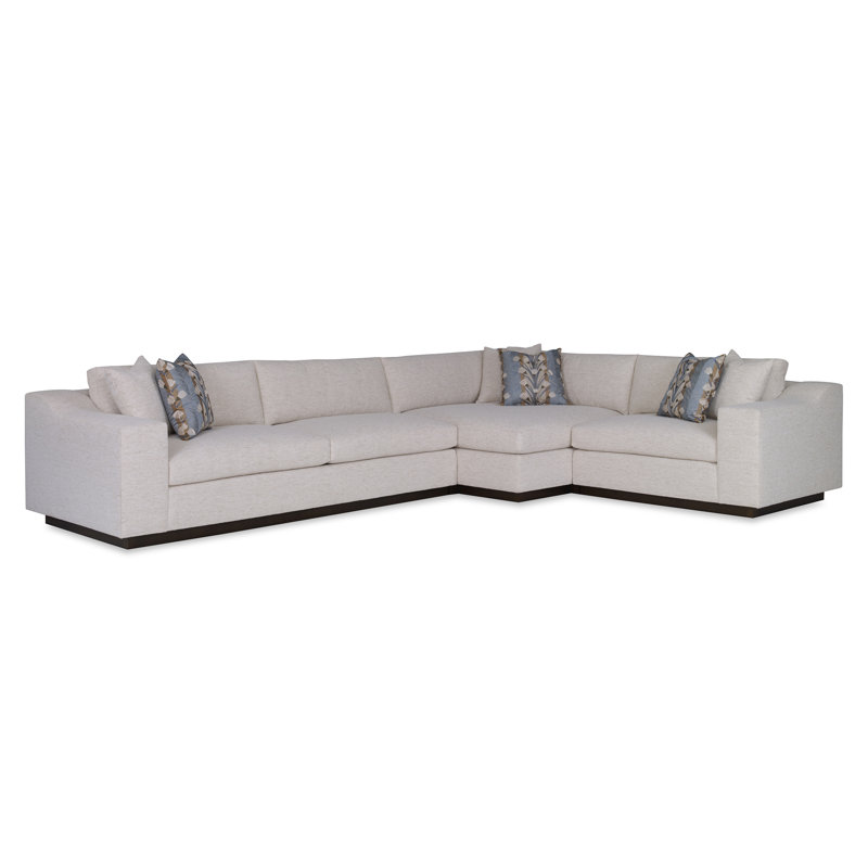 Sectional, Amber, Stormy Emerald Polyester Blend