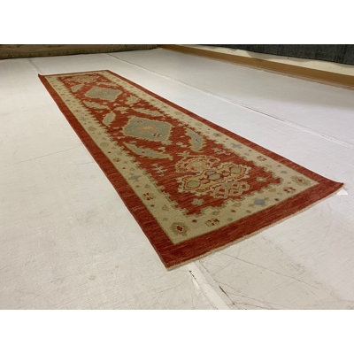 One-of-a-Kind Runner 3' X 11'3" Old Runner Wool Area Rug in Red/Gold