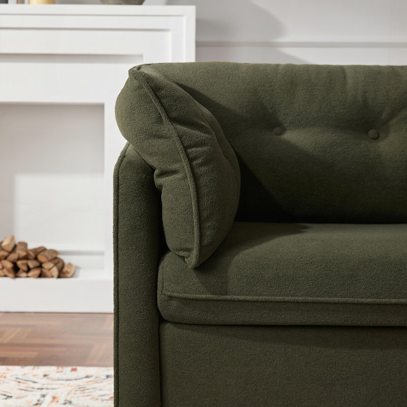 Fauteuil d'appoint surdimensionné moderne en chenille de style moderne, Vert