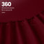 Ensemble de draps en coton égyptien luxueux de couleur unie à densité de tissage de 1000 fils avec poches profondes Simba-22196739-22196735