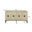 Buffet sculpté à 4 portes, buffet avec rangement, armoire à café moderne avec tablette réglable pour le salon, la salle à manger et la cuisine