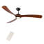 Ventilateur de plafond en bois 72 po avec lumière, ventilateur de plafond à profil bas avec télécommande, moteur à courant continu réversible silencieux avec minuterie