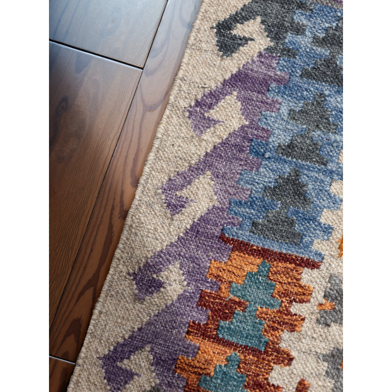 Oasis Kilim Rug by Hanse Home - Natural Living Room Rug Wool Handwoven Afghan Kilim Living Room, Bedroom