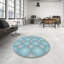 Tapis gris/bleu à motifs-1850551255