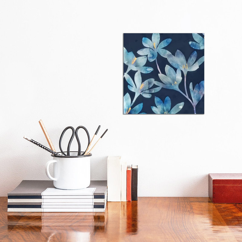 Mystique Blue II by Edward Selkirk - Wrapped Canvas Painting, 30.48 cm H x 30.48 cm W