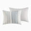 Ensembles de literie en coton de style Mid-Century, blanc / bleu marine, double / grand confort hypoallergénique