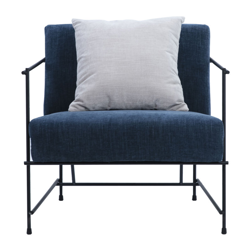 Chaise rembourrée en lin Wynda