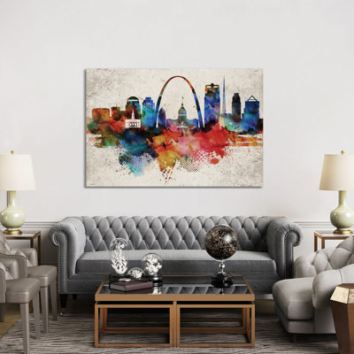 Saint Louis Abstract - Wrapped Canvas Painting