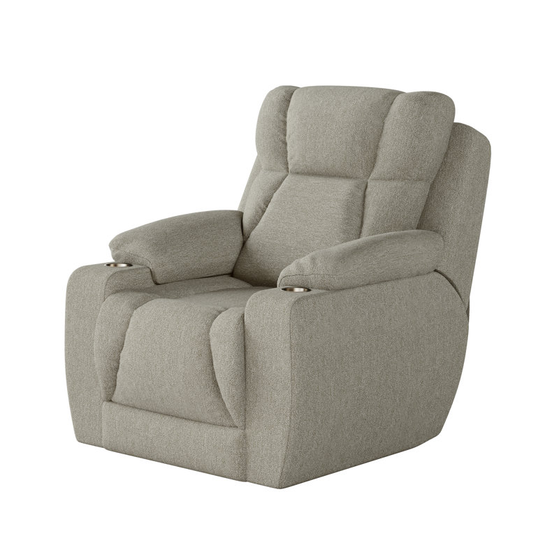 Fauteuil inclinable près du mur pour homme, Crème, crème, Tissu